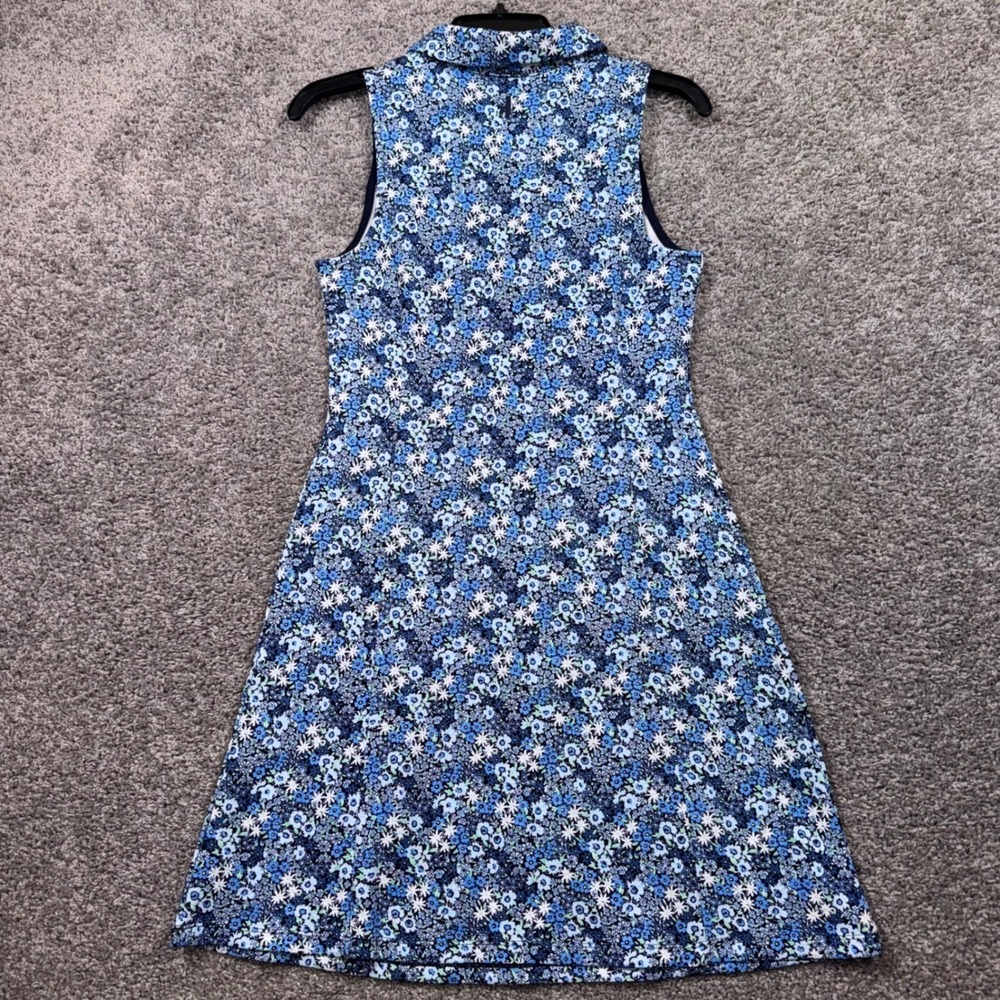 johnnie-O Ginny Dress Womens Floral Stretch Navy Blue Small NEW - Picture 5 of 12